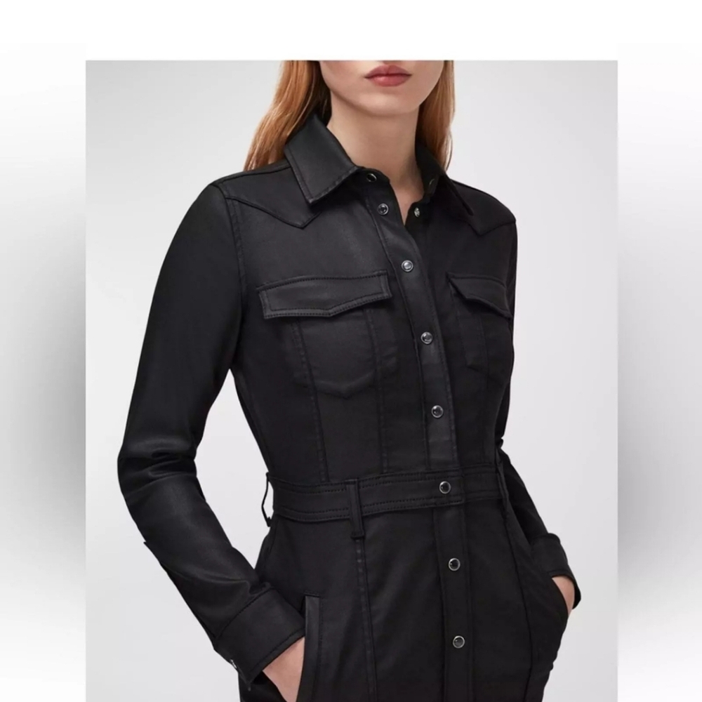 7 for all Mankind coated denim dress - Picture 3 of 4